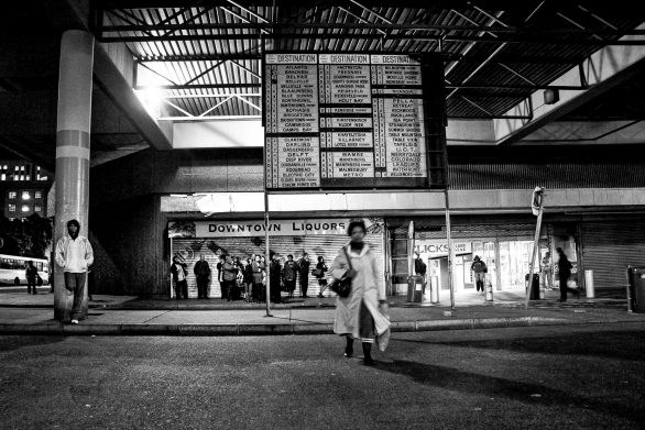 Cape Town Central Bus Terminus after dark
